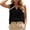 03-Black, variant on Yutgune Women's V Neck Hollow Out Linen Cotton Tank Top Sleeveless Casual Summer Blouse Shirt
