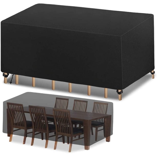 Cubierta protectora para muebles, cubierta para muebles de jardín 420D, cubierta para mesa de exterior, lona impermeable, tela Oxford impermeable, resistente al viento, Anti-UV (170*94*70cm)