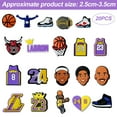 thumbnail image 5 of Adornos para zapatos de la NBA, 25 piezas de adornos para zapatos con forma de cocodrilo, pulsera, brazalete, regalo para cumpleaños, fiesta, día festivo para adolescentes, mujeres y hombres, 5 of 5