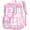 Pink Tie-dye, variant on Clear Backpack,Heavy Duty PVC Transparent bag Stadium Approved See Through Backpack
