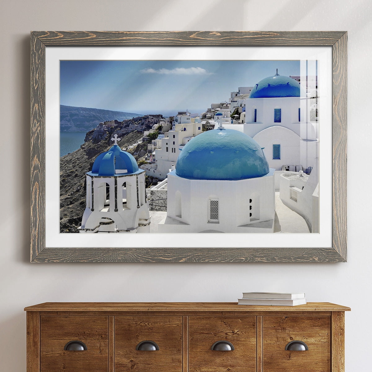 Santorini Saturday-Premium Framed Print - Ready to Hang