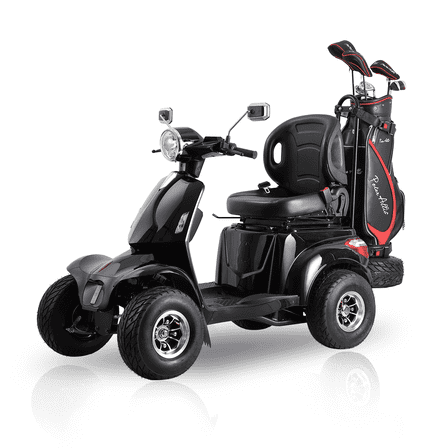 Ndrfhaj 4-Wheel Mobility Scooter, Black, 370 lb Limit