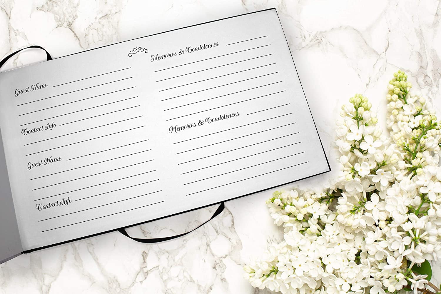 Magical Garden Matching Themed 'Celebration of Life' Guest Book for Funeral or Memorial Service Funeral Guest Book with Photo Slot