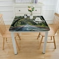 thumbnail image 3 of HAOXIT  Nature Tablecloth, Road in The Forest with Trees Botany South Carolina National Park Eco Picture, Dining Room Kitchen Rectangular Table Cover 54''x54'', 3 of 7