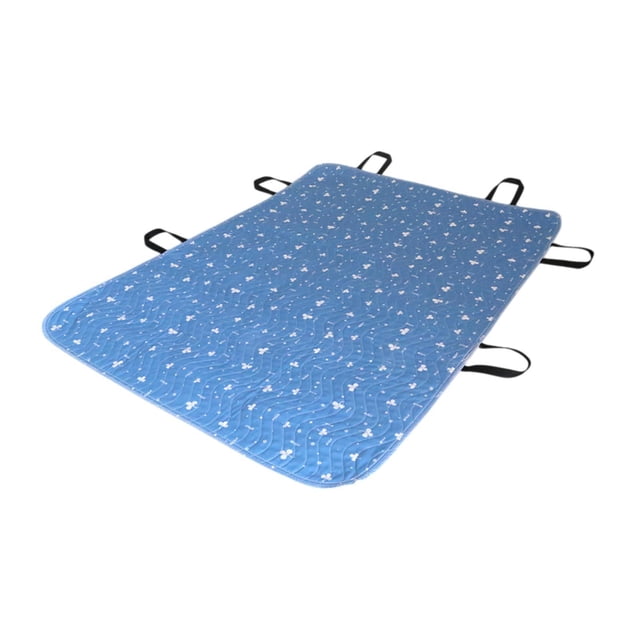 Posicionamiento de la almohadilla de la cama con manijas que giran tablero de transferencia para ancianos discapacitados Azul 90x150cm