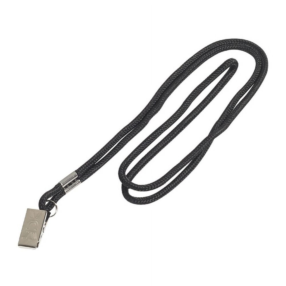 Lanyard With Clip, Black 38" (24 Per/Case)