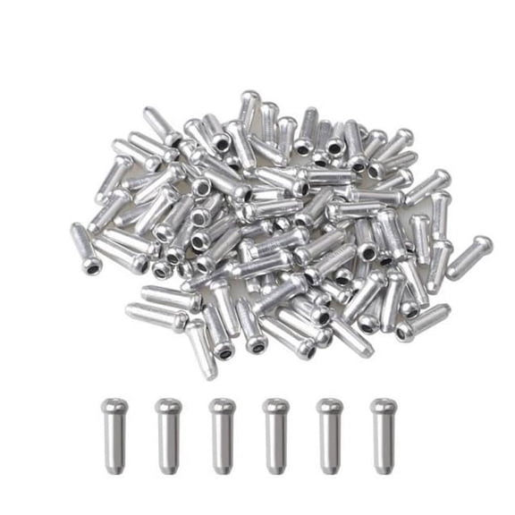 150Pcs Cable End Brake Cap, Aluminum Mountain Bicycle Cap Tips Crimp
