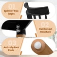 thumbnail image 6 of Giantex Set of 4 Windsor Dining Chairs, Armless Side Chairs w/ Spindle Back, Black, 6 of 6
