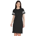 thumbnail image 1 of Inkmeso Robe T-Shirt Sportive à Col Rond pour Femmes à Rayures à Manches Courtes d'Été Décontractée Tee - TP-2TG, 1 of 8