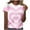 #105-White, variant on Craaazy Womens Valentines T-shirts Casual Crew Neck Short Sleeve Loose Tops Gifts