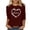 Wine 1, variant on Saint Patrick's Day Shirts for Women 3/4 Sleeve Shamrock Clover Tops Casual Loose Irish Blouses
