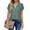 Green Print, variant on Blouses for Women Summer Short Sleeve Work Shirts Dressy Casual V Neck Print Tops