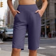 thumbnail image 5 of Tqcoqu Womens Capri Pants High Waisted Straight Leg Yoga Leggings with Pockets Workout Summer Pants,Gray,Women's S-XXXL, 5 of 7