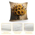 thumbnail image 4 of Leisuo  Sunflower Throw Pillows Covers Nature Summer Flower Vase Floral Decorative Square Pillowcases for Couch Sofa Bench Living Room Bedroom Decoration, 4 of 5