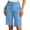 Light Blue, variant on Bermuda Shorts for Women Knee Length Summer Casual Wide Straight Leg Loose Businees Casual Work Shorts with Pockets