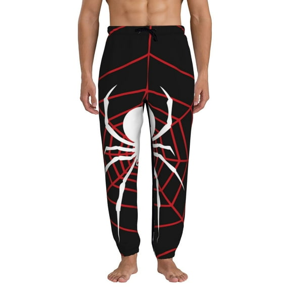 Kdxio Spider On The Web Pattern Joggers,Sweatpants for Men with Pockets-Small