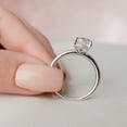 thumbnail image 5 of Silvago Jewel 2 Ct VVS1/D Pear Cut Lab Created Simulated Diamond Ring - 14K White Gold Plated Ring - Solo Stone Wedding Diamond Ring for Women's - Engagement Solo Stone Prong Set Rings for Her, 5 of 9