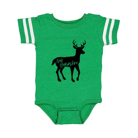 

Inktastic New Hampshire Black Deer Silhouette Gift Baby Boy or Baby Girl Bodysuit