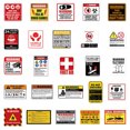 thumbnail image 3 of Pegatinas impermeables, 75 unidades, lemas de advertencia en inglés, 3 of 5