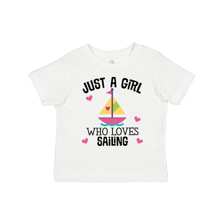 

Inktastic Sailboat Just a Girl Who Loves Sailing Gift Toddler Toddler Girl T-Shirt