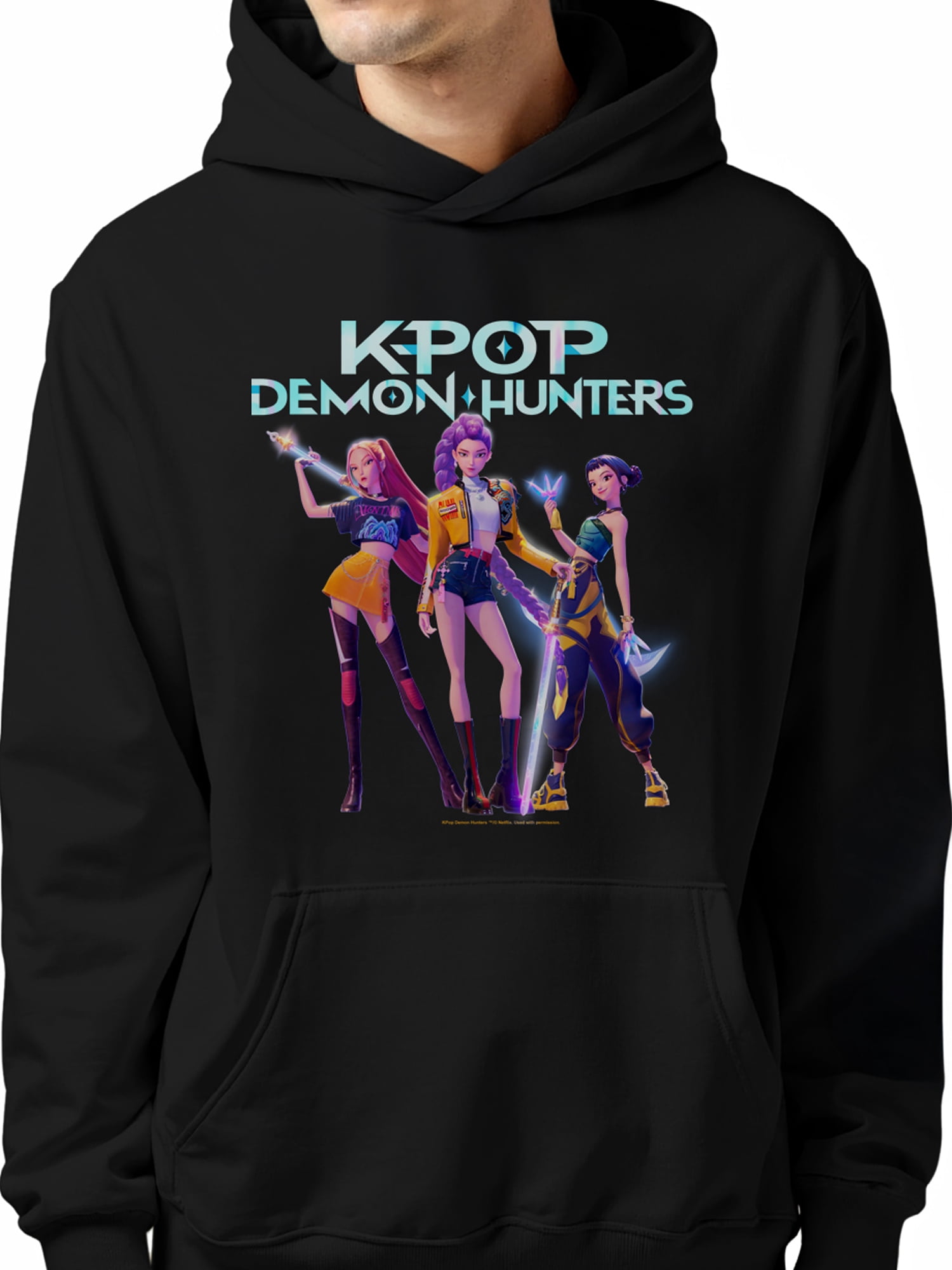 K-Pop Demon Hunters, Men's & Big Men's Graphic Hoodie, Hero Group, Sizes S-3XL