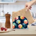 thumbnail image 2 of Yayeee Napkin Holder for Table Kitchen Paper Tissue Organization, Blue Cubes, 2 of 8