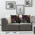 thumbnail image 3 of Acheng Throw Abstract Graffiti Pillow Cover Colorful Neon Paint Splatters on Black Square Decorative Throw Pillow Cushion Case for Home Couch Living Room Bed Sofa Car Pillowcase 2 pcs White, 3 of 6