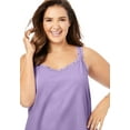 thumbnail image 5 of Woman Within Women's Plus Size Lace-Trim V-Neck Tank Top, 5 of 6