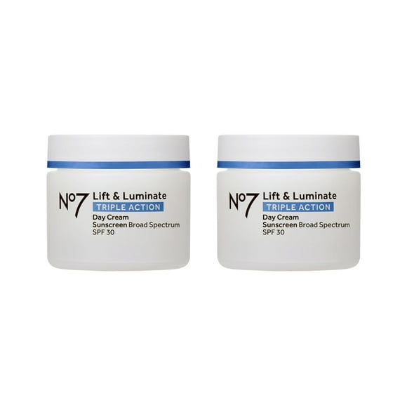 Crema facial No7 Lift & Luminate Triple Action SPF30 50 ml x2