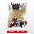 thumbnail image 3 of 100 palillos de bambú para cócteles navideños, palillos de dientes con forma de Papá Noel, copos de nieve, árbol, bebida, fruta, postre, comida, decoración para fiestas navideñas 2024, 3 of 5