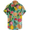 thumbnail image 2 of Playeras Y Camisas Para Hombre Casual Hombres Solapa Estampado Manga Corta Puños Botón Puerto Estilo Floral Camisa Sand Beach Hawaiianss Summer Top (Sky Blue, XXL), 2 of 3