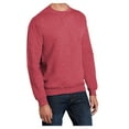 thumbnail image 4 of Yellow Rooster Men's Core Fleece Classic Crewneck Sweatshirt Heather Red 4XL, 4 of 6