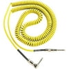 Lava Retro Coil 20-Foot Silent Instrument Cable Straight-Right Angle, Assorted Colors Yellow
