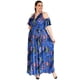 thumbnail image 5 of Vestido plisado con gargantilla Roman Fashion /Tallas Extras, 51480 (Azul rey) azul 42 Roman Fashion V-LAT-51480-REY, 5 of 6