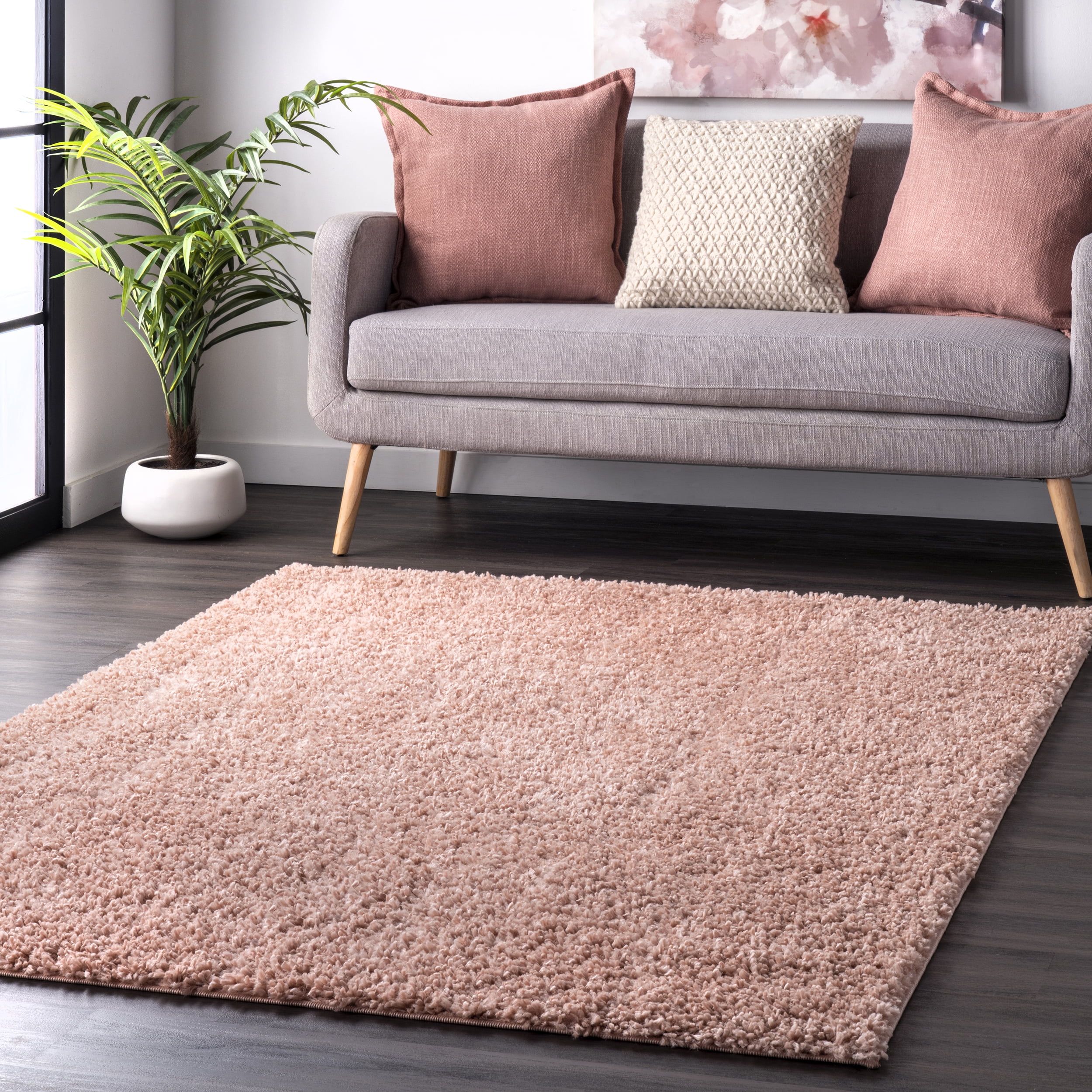 nuLOOM Kara Solid Shag Area Rug
