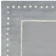 thumbnail image 6 of SAFAVIEH Bella Danita Plain Dotted Bordered Wool Area Rug, Silver/Ivory, 3' x 5', 6 of 8