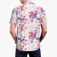 thumbnail image 4 of Daiia Lilies Flowers Pattern Men’s Polo Shirts,Solid Deck Shirt,Classic Fit, Breathable Cotton Polo for Casual and Sport Wear-Small, 4 of 9