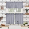 thumbnail image 7 of Yesfashion Valance Curtains for Bathroom, Embossed Textured Soft Microfiber Tailored Kitchen Curtain Valances for Windows, 60x15 Inches, 7 of 7