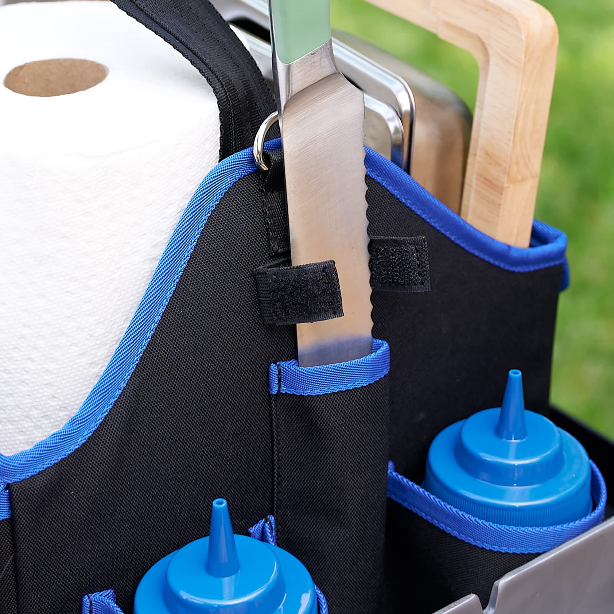 Heavy-Duty BBQ Grill Tool Caddy and Griddle Accessory Organizer 1-Pack