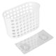 thumbnail image 1 of Bolsa de almacenamiento autoadhesiva hueca montada en la pared, cesta, escurridor, baño, cocina (blanco), 1 of 8