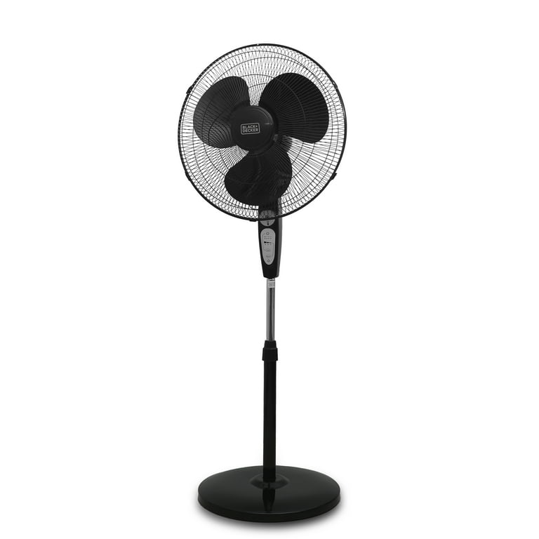 BLACK+DECKER BFSR18B 18 in. Stand Fan with Remote Control, Black 