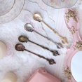 thumbnail image 4 of Joernso Stirring Spoon Creative Design Vintage Elegant Mini Royal Style Zinc Alloy Carved Fruit Dessert Spoons for Home, 4 of 8