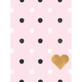 thumbnail image 2 of SD Graphics Studio 25x32 Gold Ornate Wood Framed with Double Matting Museum Art Print Titled - Heart White and Black Dots on Pink, 2 of 4