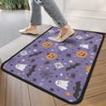 thumbnail image 4 of Happy Halloween Pumpkin Front Door Mat Anti Slip Evil Pumpkin Ghost Welcome Mat Retro for Entry Floor Mat Set Living Room Bedroom Bathroom Crystal Velvet 30x17 Inches, 4 of 7