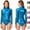 Blue, variant on Womens Shiny Metallic Faux Leather Long Sleeve Bodysuit Mock Neck Slim Fitted Leotard for Rave Clubwear Halloween Costume Outfits, Purple, M