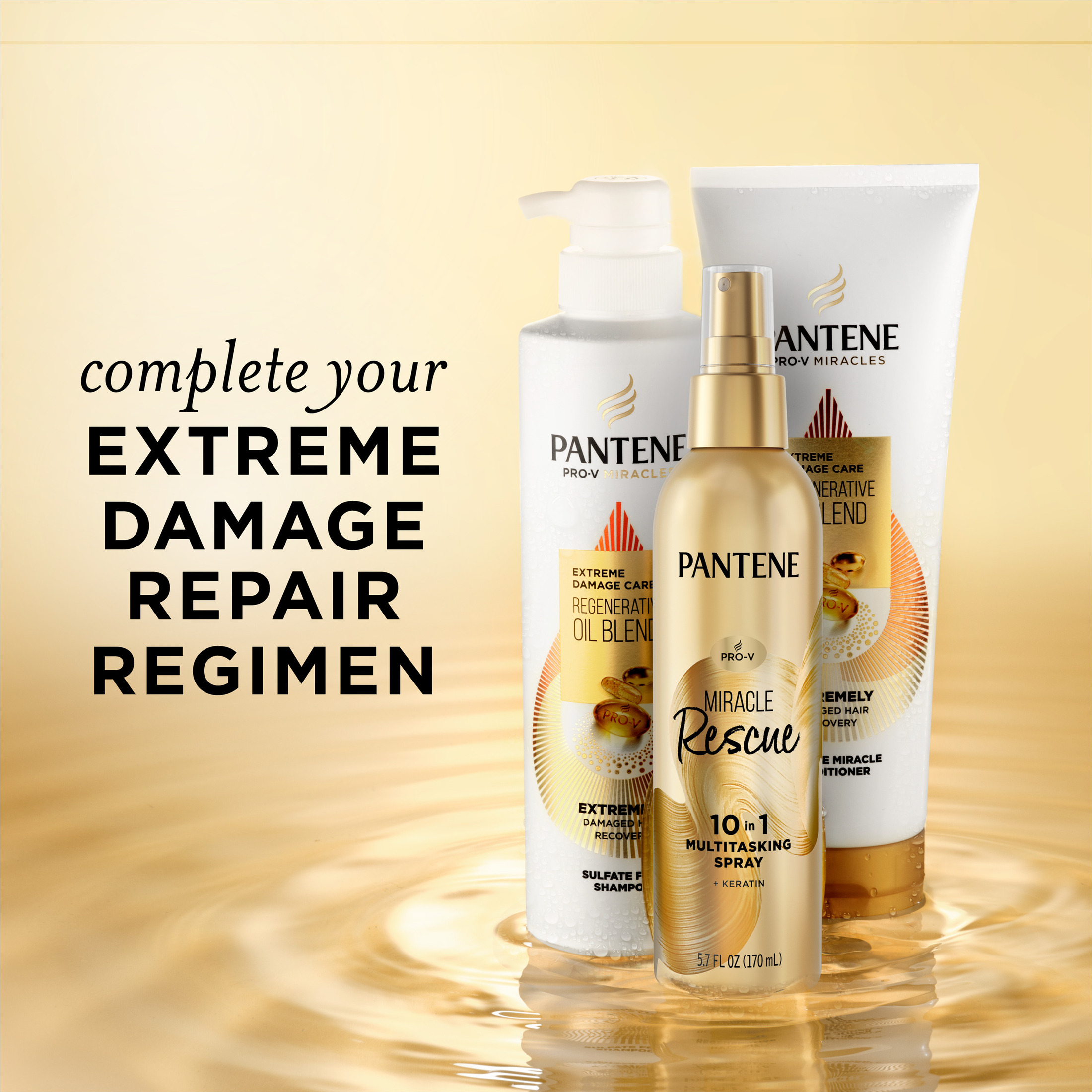 Pantene Miracle Rescue 10-in-1 Multitasking Leave-In Conditioner Spray, 5.7 fl oz photo 7