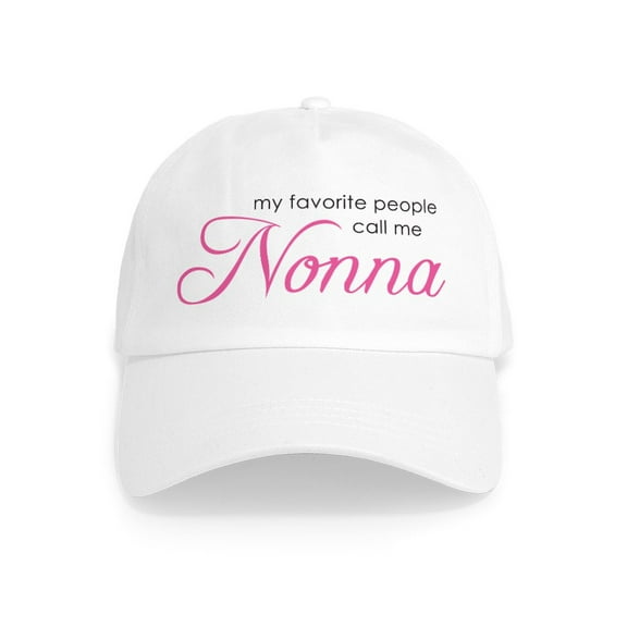 CafePress - Favorite People Call Me Nonna Cap - Adjustable 100% Brushed Unisex Casual Cotton Baseball Cap, Beige, 1