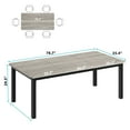 thumbnail image 4 of EDTara Large Rectangular Dining Table, 78.7” Industrial Table for 6-8, Wood Top with Metal Frame, Kitchen or Living Room (Only Table), 4 of 8