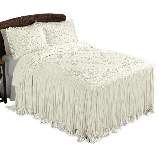 Cottage Charm Fl Lattice Chenille Bedspread Cream King Com - Chenille Bedspreads With Split Corners Cottage Charm Fl Lattice Chenille Bedspread Cream King Com - Chenille Bedspreads With Split Corners