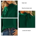 thumbnail image 4 of Camisa de manga farol cuello alto manga larga suave elegante casual para fiesta para mujer ANGGREK Otros, 4 of 6